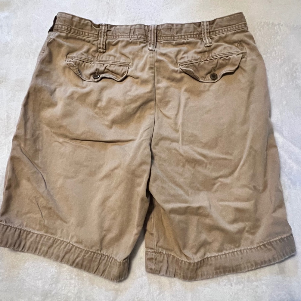 Polo Ralph Lauren Mens Chino Shorts Size 33 Khaki Tan Cotton Twill Drawstring